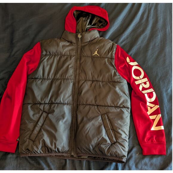 Jordan Puffer Hoodie Sweatshirt / Vest Size XL Boys - Picture 1 of 8